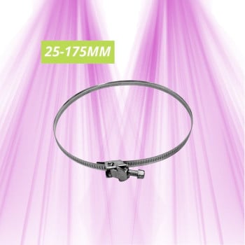 Collier de serrage 25 - 175mm - Idéal pour extracteur d'air - 1