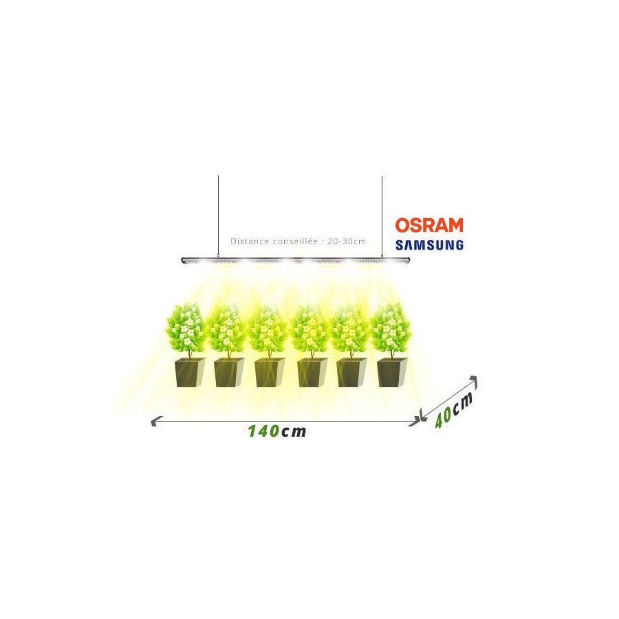 Barre Horticole LED SpectraB.2.G X90 120cm - Idéale pour croissance & floraison - 3