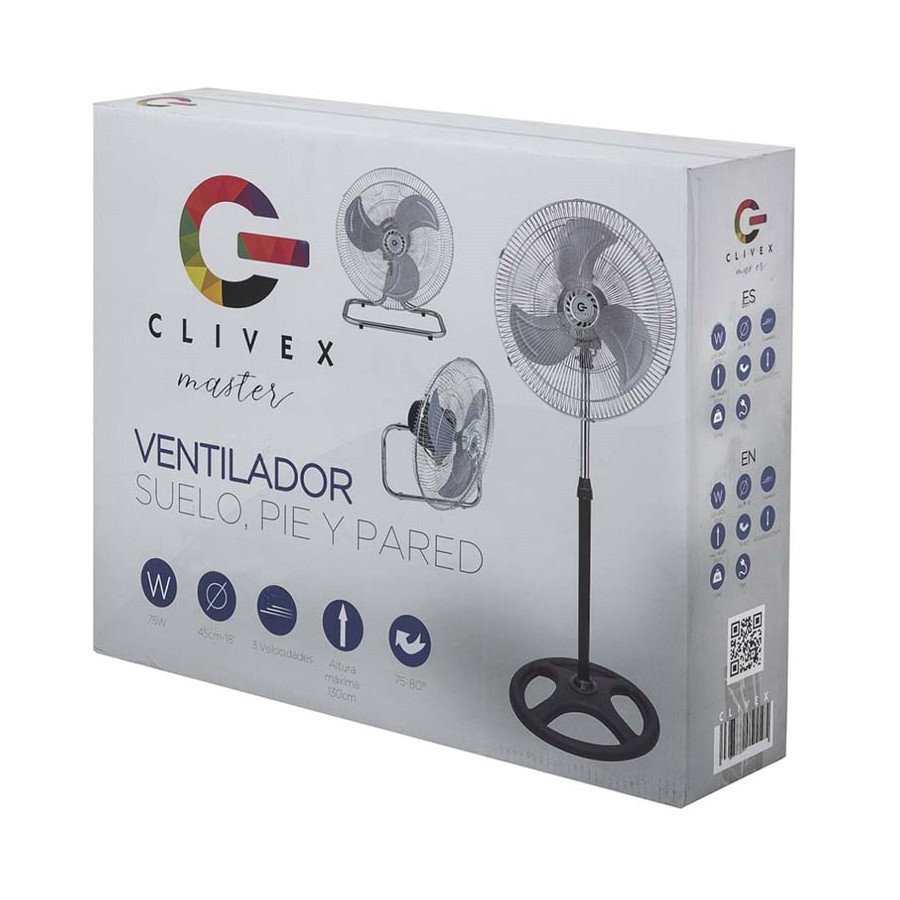 Ventilateur Industriel Clivex MASTER - 3 en 1 - 45cm - 3