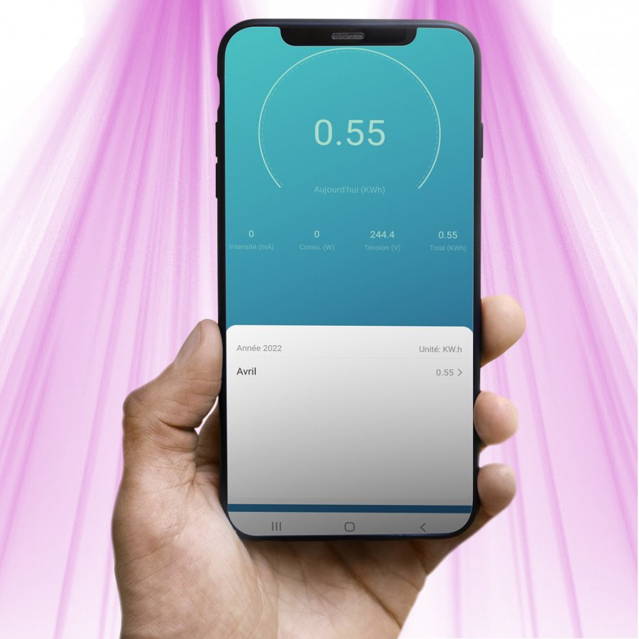 Prise connectée WIFI avec contrôle de la consommation - Compatible LED 16A Domiz - 2