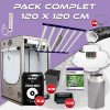 Pack complet 120x120cm – Spider Series 720 PRO - Box AQ 120+ 120x120x220 cm - Kit de ventilation - Pots et terreaux