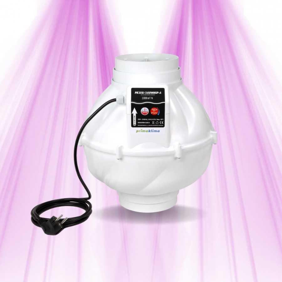 Extracteur Prima Klima WHSP A - Ø150/160mm - 1 vitesse - 1000m³/h - Silencieux Prima Klima - 1