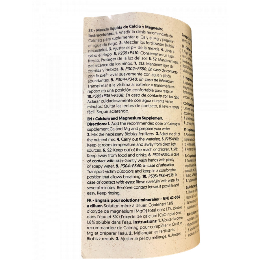 Biobizz - CallMag - Gestion des carences en Ca/ Mg - 100% organique