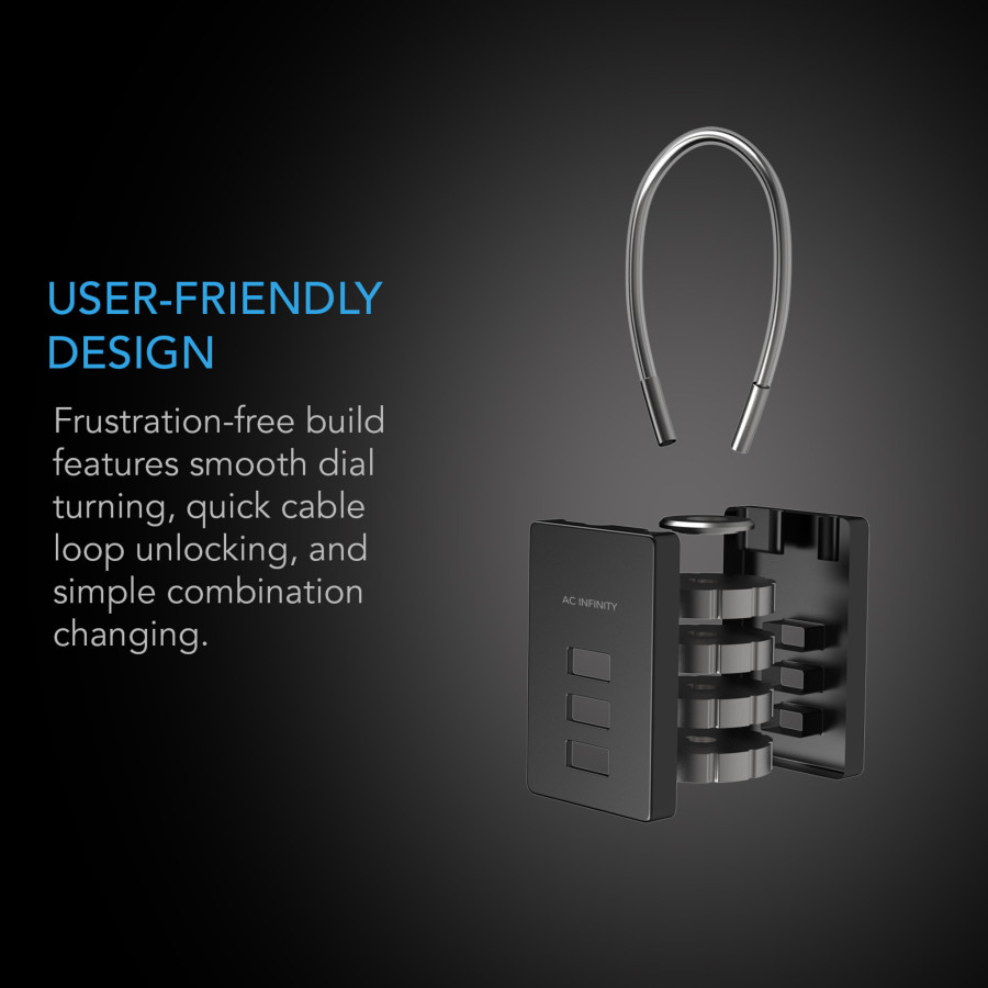 Cadenas à combinaison en acier flexible - Lot de 2