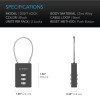 Cadenas à combinaison en acier flexible - Lot de 2