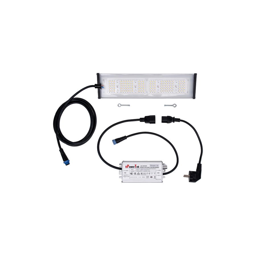 Lampe LED SANlight Stixx 50 pour culture indoor avec ballast et câbles connecteurs, kit d’installation inclus.