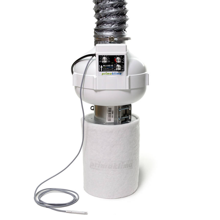 Prima Klima Pack Extracteur Ø100mm – 580m³/h + Contrôleur de Température (Réf. PKVS-100-ECTC)