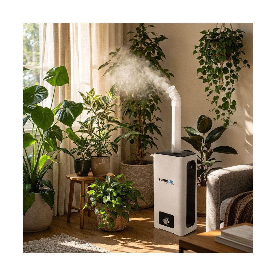 Humidificateur SonicAir 23L - Débit Réglable & Remplissage Auto