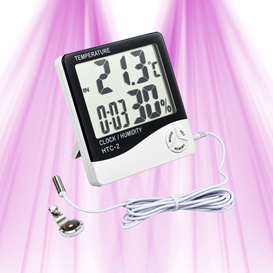 Thermo-hygromètre digital grand écran avec sonde — VDL