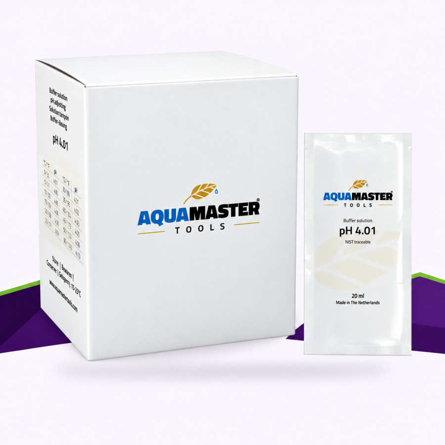 Solution d’étalonnage pH 4,01 Aqua Master Tools — 25 sachets de 20 ml — vue principale