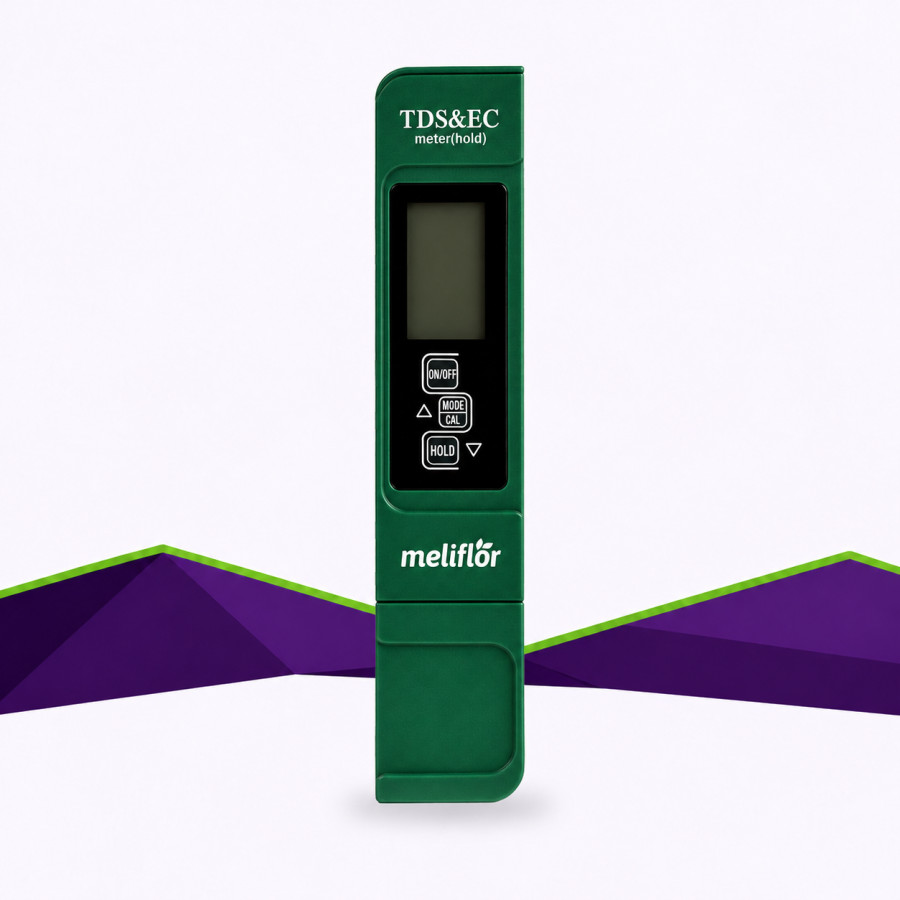 Testeur Meliflor EC, TDS et température avec capuchon fermé
