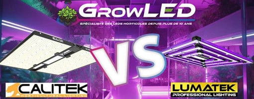 Comparatif des lampes horticoles LEDs : Calitek Quantum Bears 340W vs Lumatek ATS 300W PRO