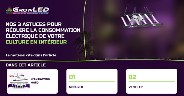 Nos 3 astuces pour réduire la consommation électrique de votre culture en intérieur