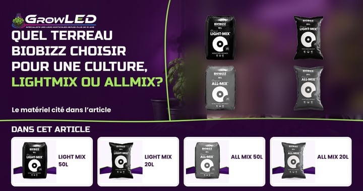 Quel terreau Biobizz choisir pour une culture, LightMix ou AllMix ?