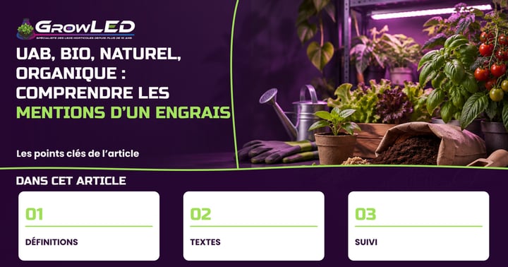 UAB, bio, naturel, organique : comprendre les mentions d’un engrais