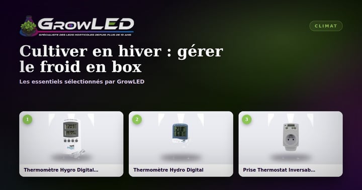 Cultiver en hiver : gérer le froid et stabiliser la température de sa box