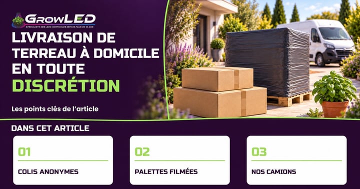 Livraison de terreau à domicile : discrète, du sac à la palette