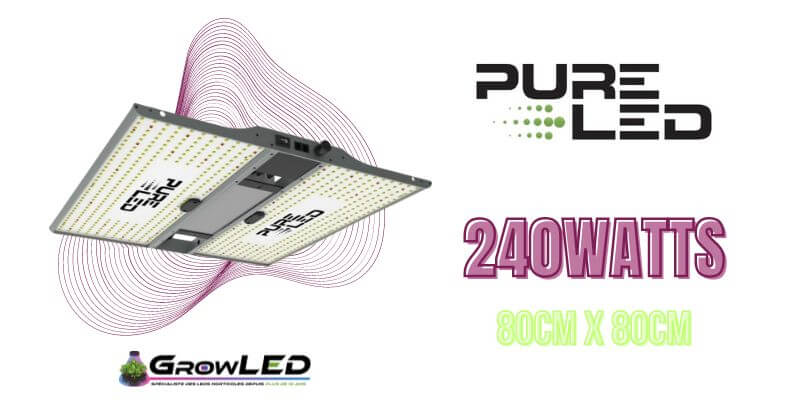 Lampe LED Horticole Rhino Series 260W - Pour Croissance Et Floraison - Panneau Samsung LM301B + LEDs 660nm