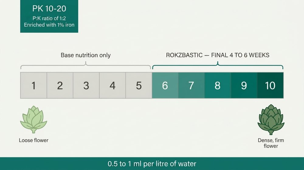 flowering application diagram Rokzbastic Atami PK 10-20