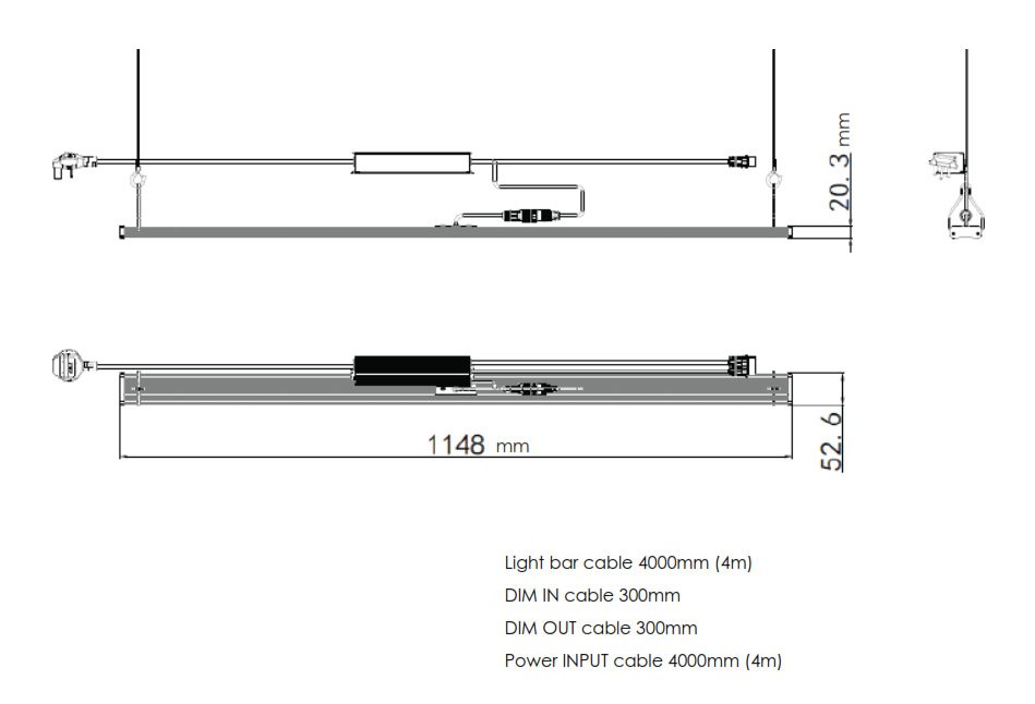 Barre LED lumatek 100w grow light full spectrum