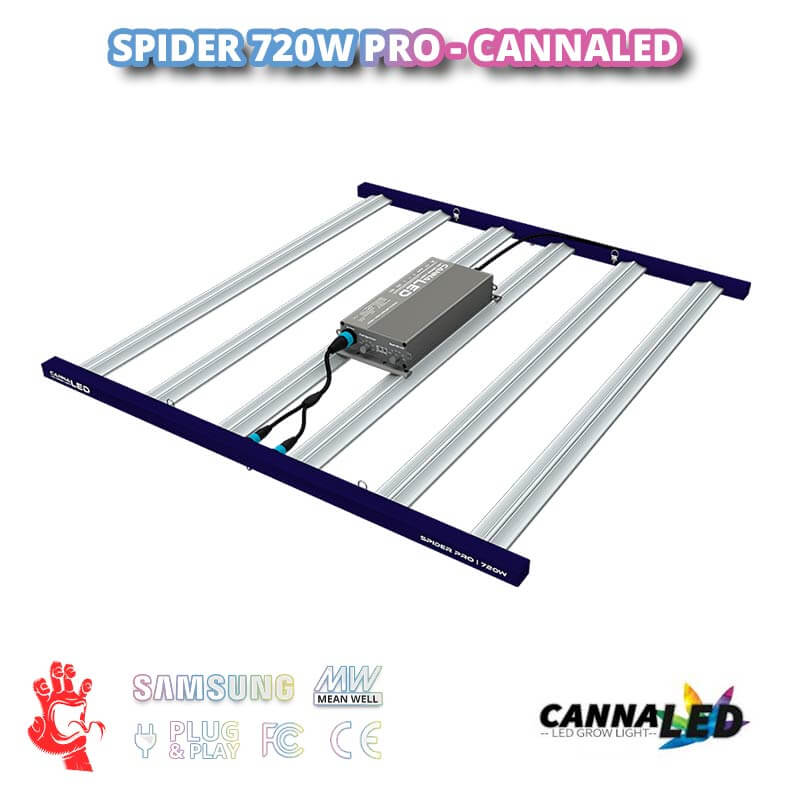 spider pro 720w cannaled lampe horticole culture plantes superficie 120x120 150x150 croissance et floraison