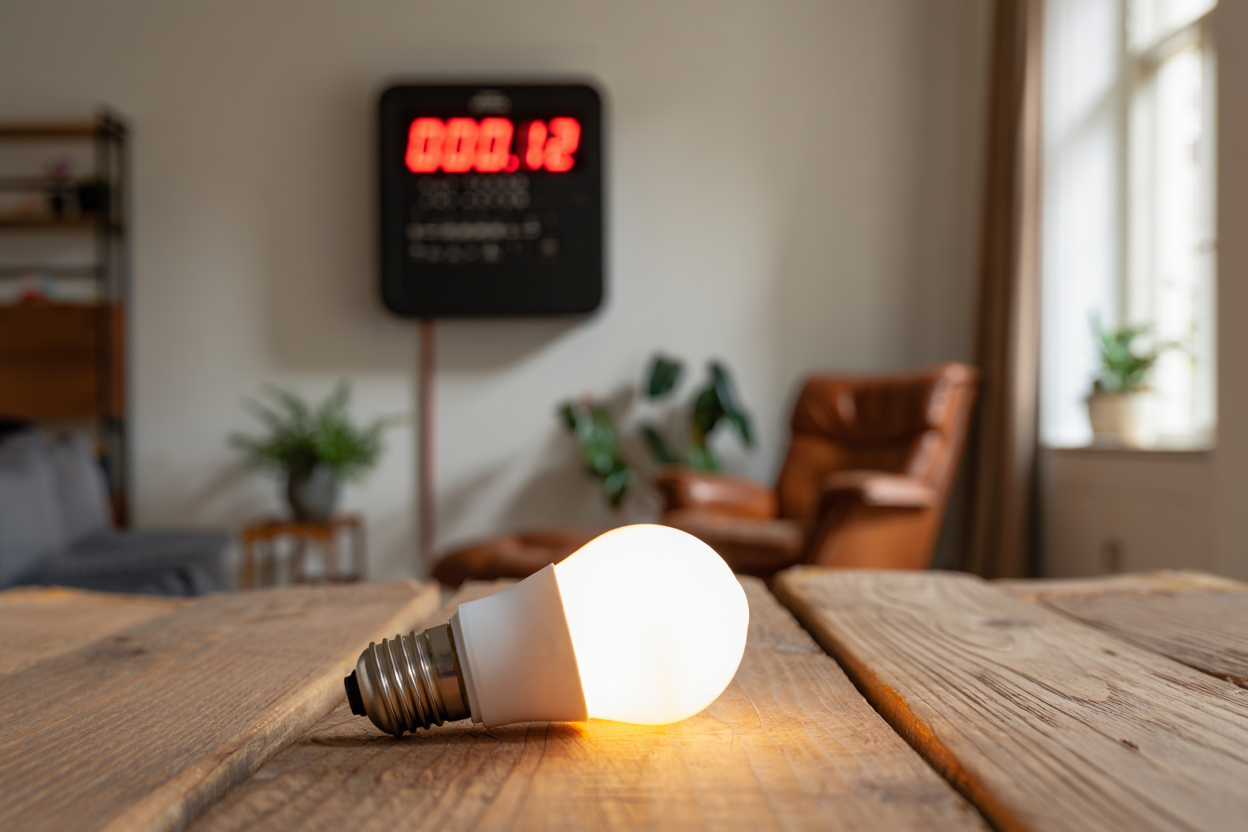 Lumière allumée pendant une semaine : risques et consommation LED