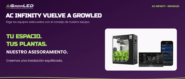 AC Infinity vuelve a GrowLED con el asesoramiento del equipo para elegir una instalación adecuada.