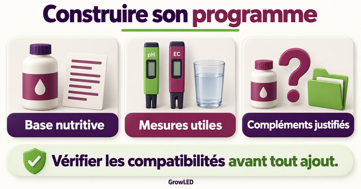 Construire son programme : Base nutritive, Mesures utiles, Compléments justifiés.