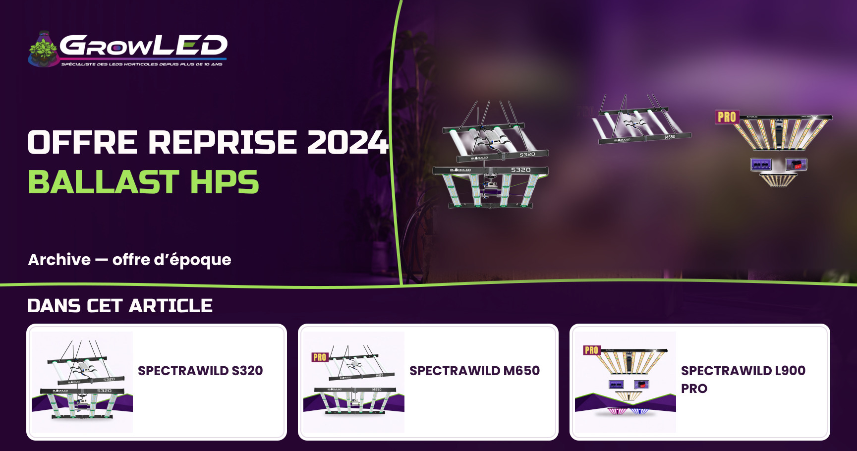 On rachète les Ballast HPS 150€ - Profitez en pour passer aux éclairages LEDs - Offre limitée !