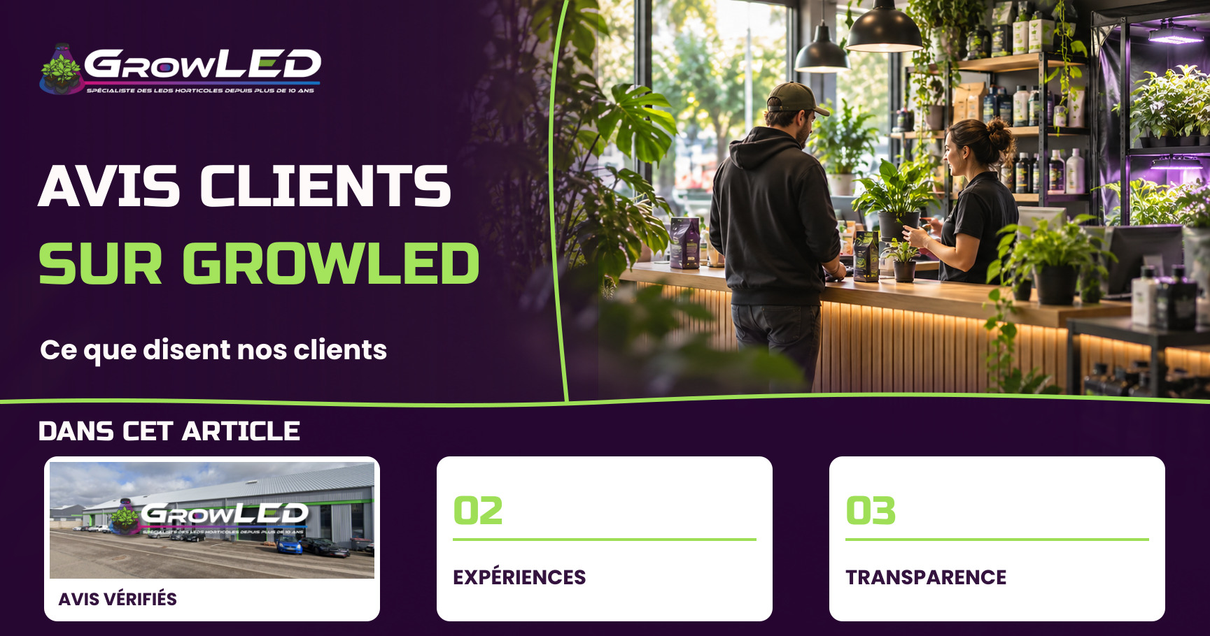Avis GrowLED : que pensent réellement nos clients de nos lampes LED horticoles ?