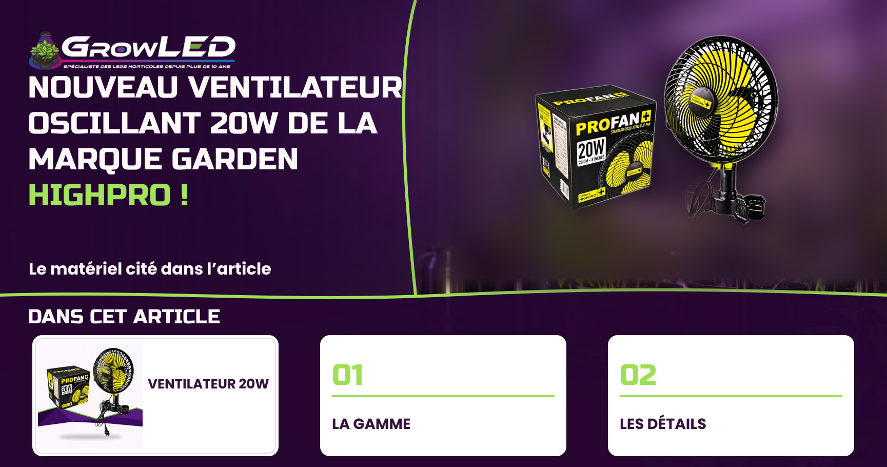 Nouveau ventilateur Oscillant 20W de la marque GARDEN Highpro ! Nouveau ventilateur Oscillant 20W de la marque GARDEN Highpro !