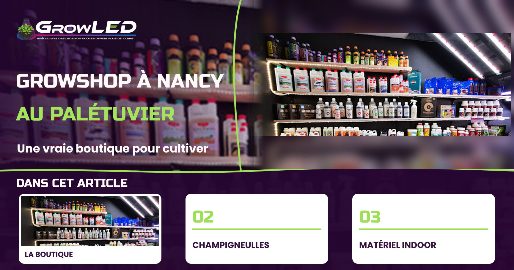 Growshop Nancy – Visitez notre boutique de culture intérieure