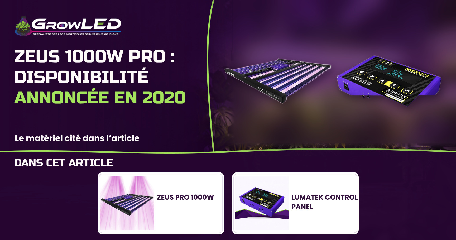 A quand la disponibilité du ZEUS 1000W PRO Lumatek ?