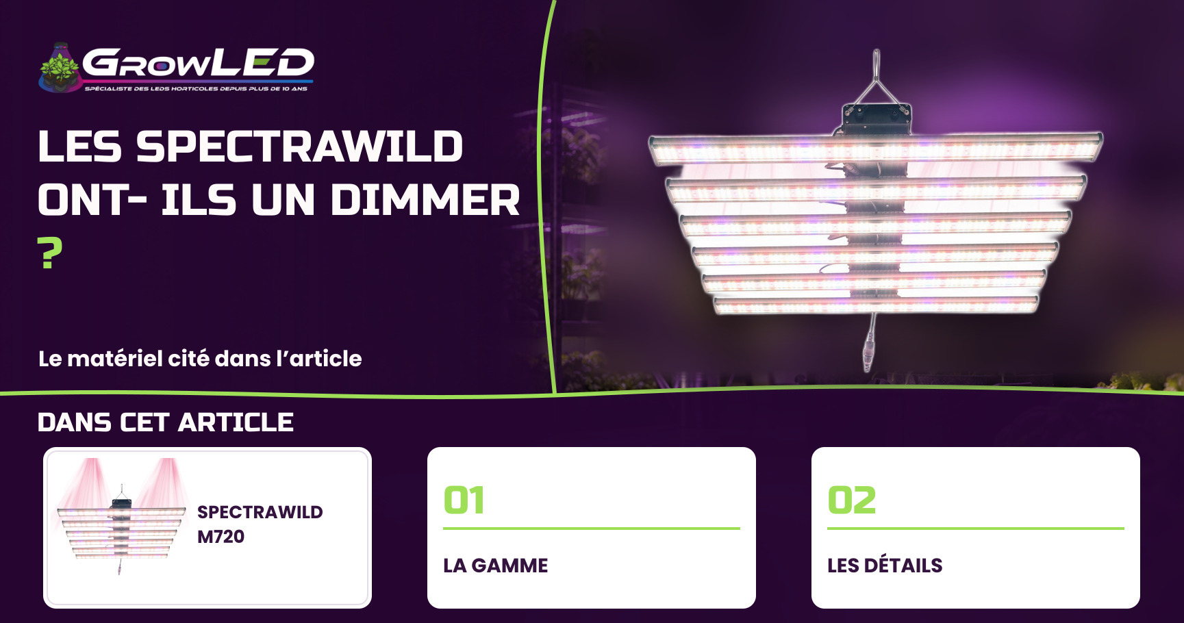 Les SpectraWILD ont-ils un dimmer ?