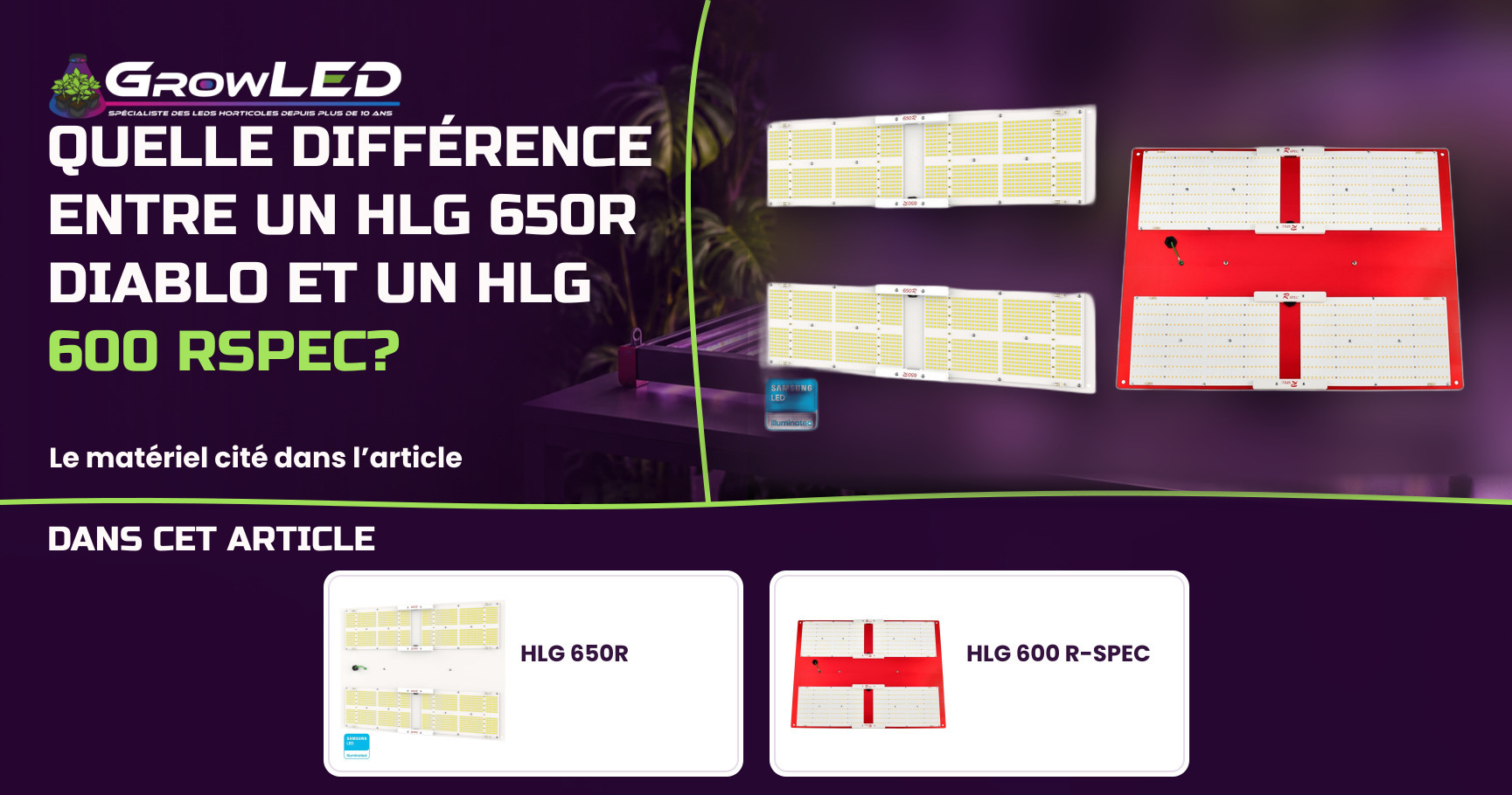 Quelle différence entre un HLG 650r Diablo et un HLG 600 Rspec ?