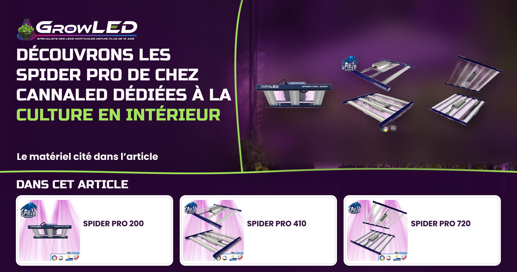 Découvrons les Spider PRO de chez CannaLED dédiées à la culture en intérieur