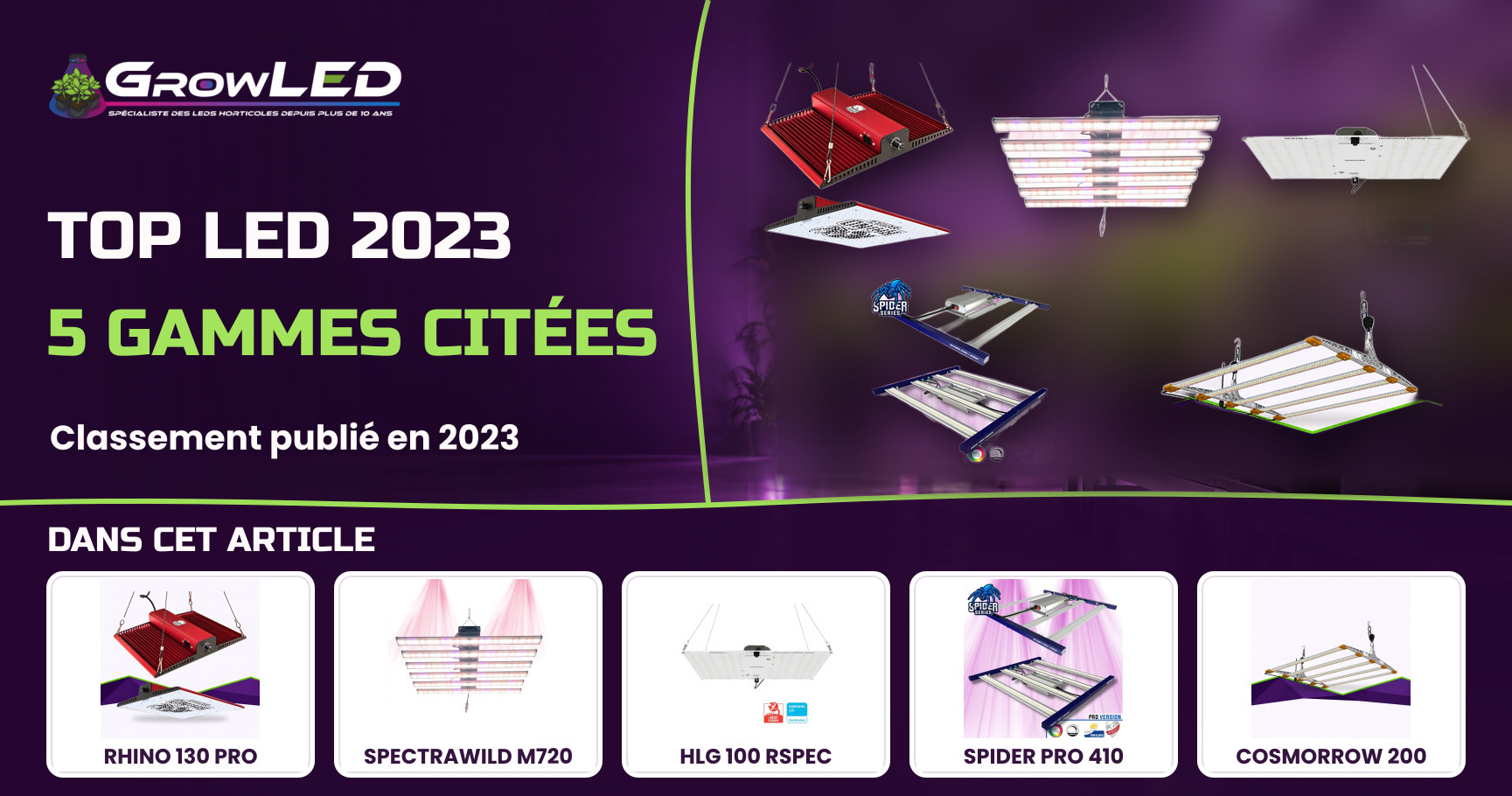 Guide d'achat 2023 - Top 5 des éclairages horticoles LEDs pour une culture parfaite
