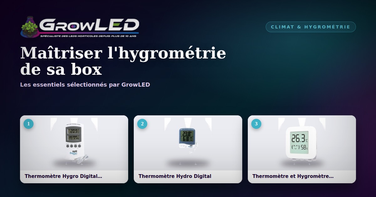 Maîtriser l'hygrométrie de sa box : humidifier ou déshumidifier